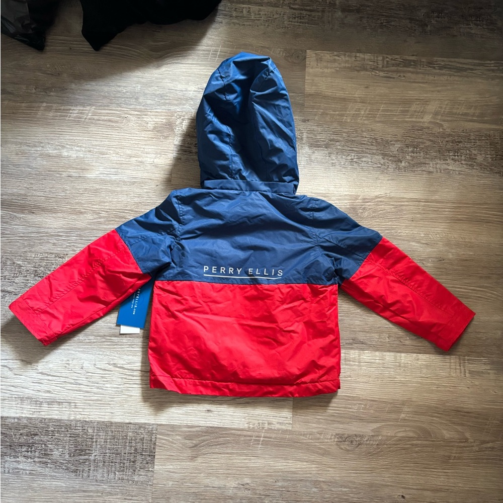 NWT Perry Ellis Boy Color-Blocked Hooded Jacket - Picture 2 of 10